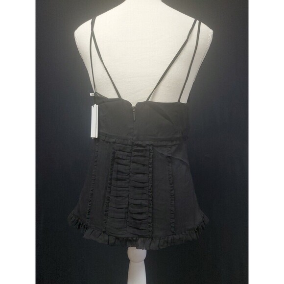 Jason Wu Double Layer V Neck Silk Strappy Tank Top Blouse Size 8 NWT NEW - Picture 3 of 13
